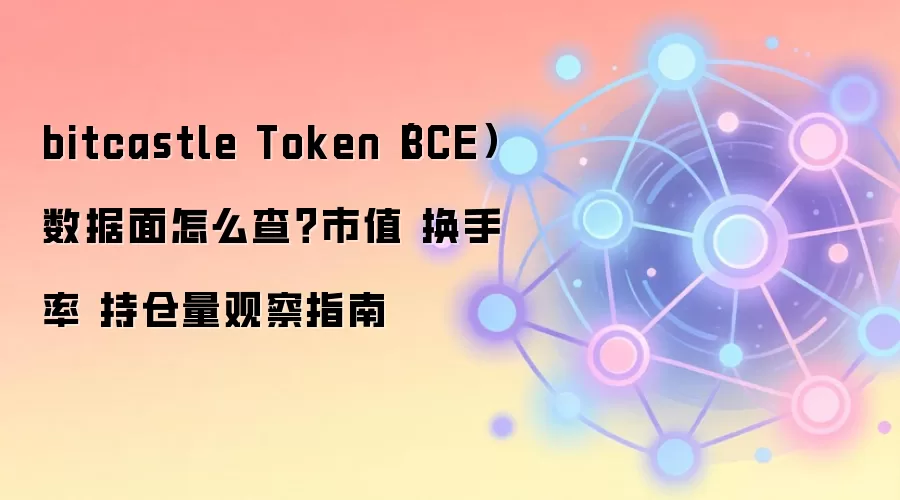bitcastle Token（BCE）数据面怎么查？市值 换手率 持仓量观察指南