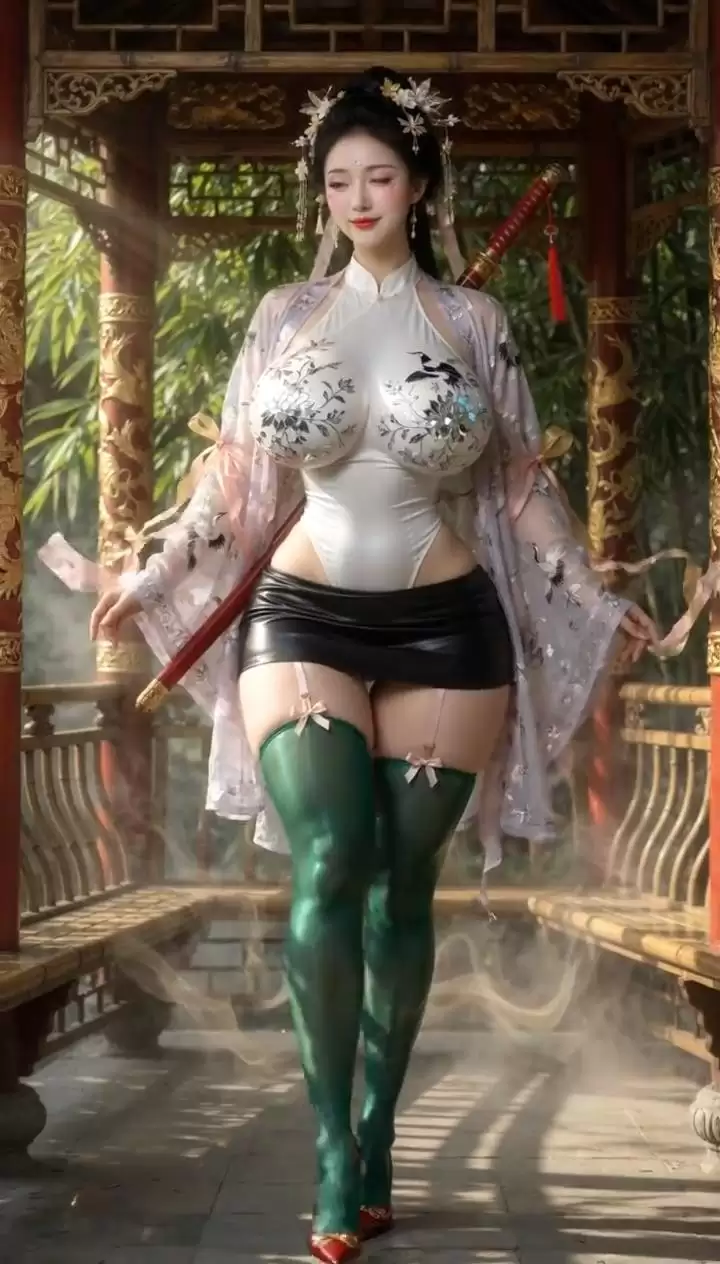AI生成《黑神话·金莲》视频 美女身材太夸张了