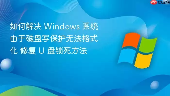 如何解决 Windows 系统由于磁盘写保护无法格式化 修复 U 盘锁死方法