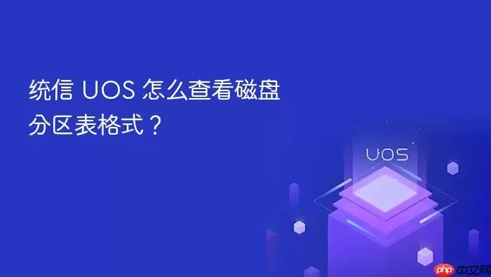 统信 UOS 怎么查看磁盘分区表格式？