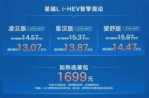 日系混动SUV强敌来袭！吉利星越L i-HEV上市：13.07万起