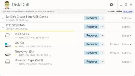 Disk Drill软件界面示意图