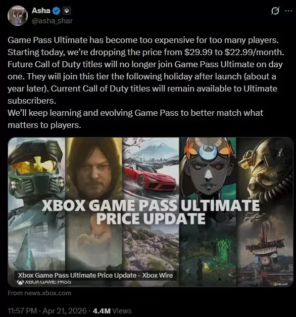 XGP降价