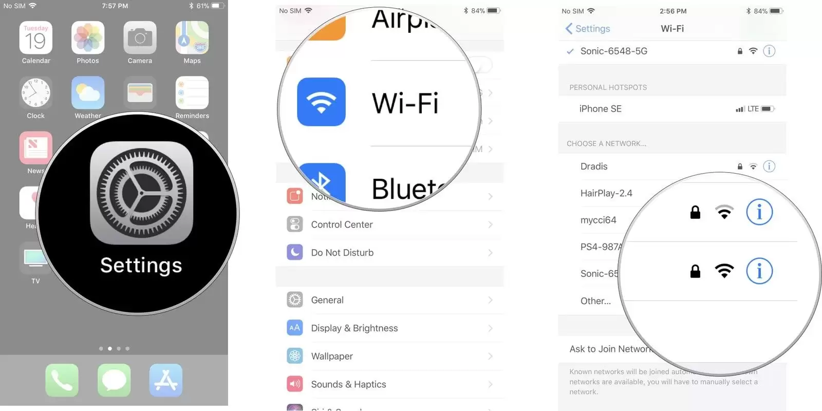 检查Wi-Fi连接示意图