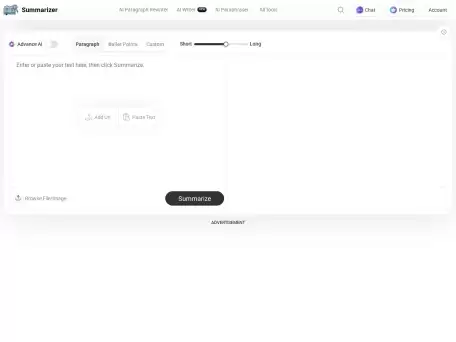 Summarizer-基于 AI 的段落摘要器可确保准确性并在摘要文本时保持原始上下文