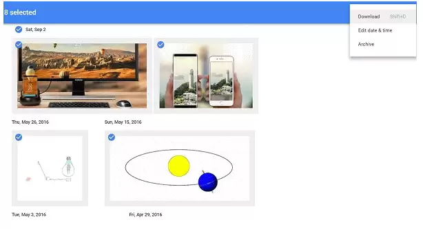 download photos using google photo