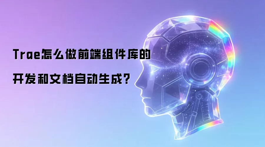 Trae怎么做前端组件库的开发和文档自动生成?