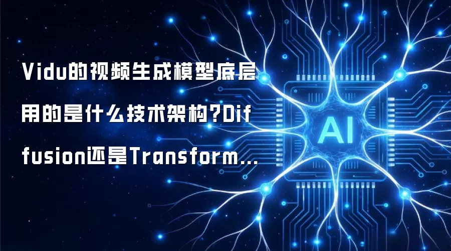 Vidu的视频生成模型底层用的是什么技术架构?Diffusion还是Transformer