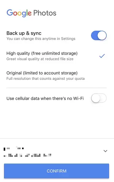 在Google相册中开启备份与同步