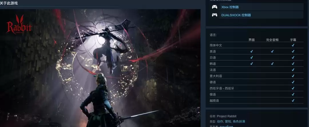 韩版爱丽丝《Project Rabbit》Steam商店页公开 推荐RTX 3070