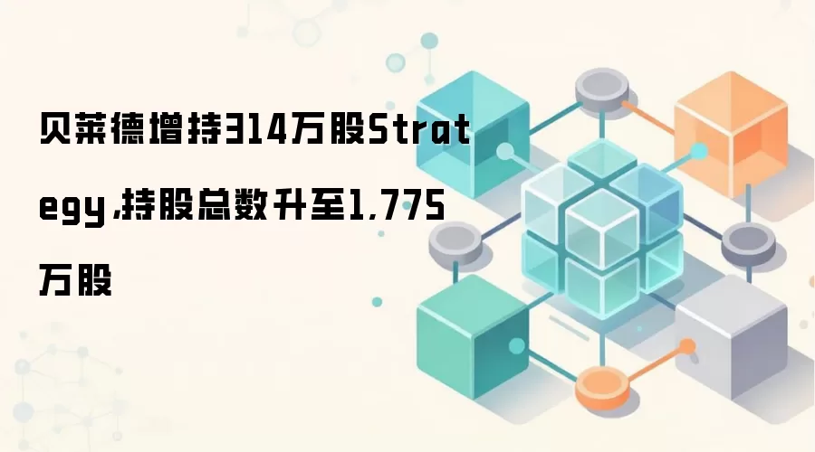 贝莱德增持314万股Strategy，持股总数升至1,775万股