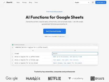 SheetAI.app-人工智能驱动的工具