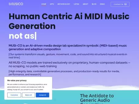 Musico-Musico 是一个人工智能驱动的软件引擎
