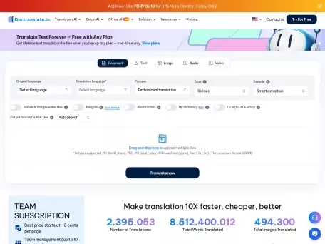 Doctranslate.io-Doctranslate.io 是一个在线文档翻译平台