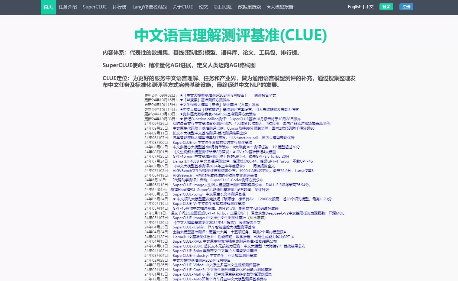 CLUE中文语言理解基准测评