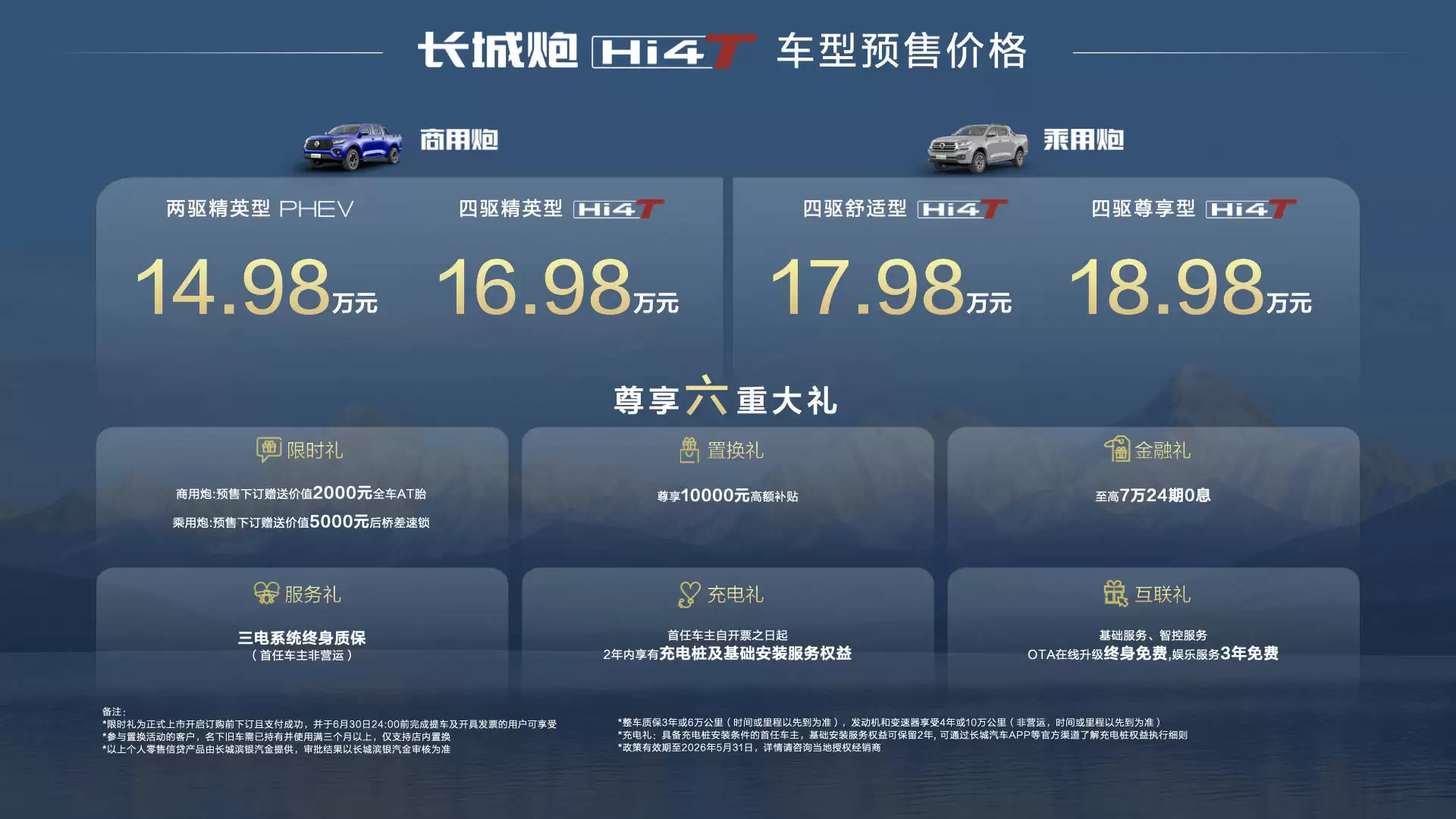 14.98万元起,长城炮Hi4-T预售开启,新能源皮卡终于不只会省油了