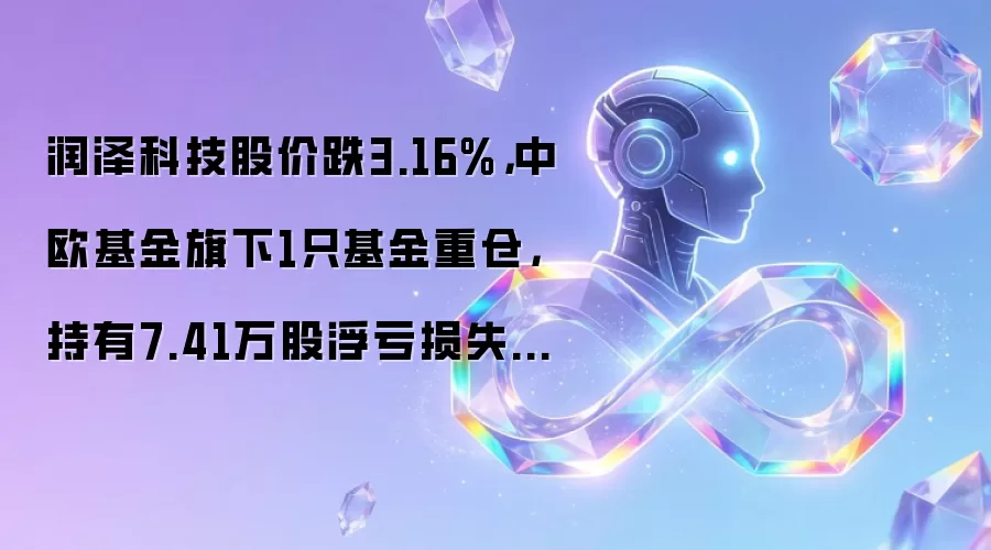 润泽科技股价跌3.16%，中欧基金旗下1只基金重仓，持有7.41万股浮亏损失23.05万元
