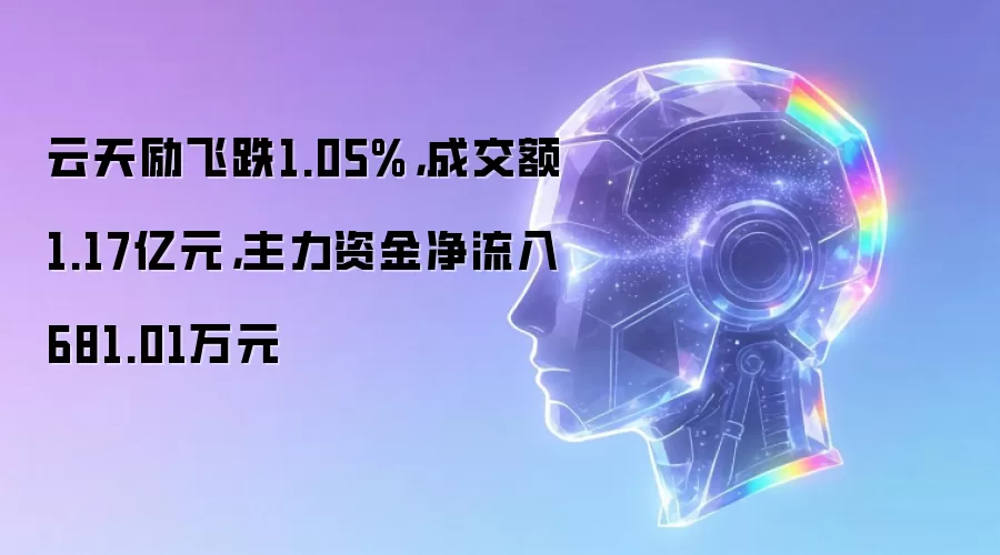 云天励飞跌1.05%，成交额1.17亿元，主力资金净流入681.01万元