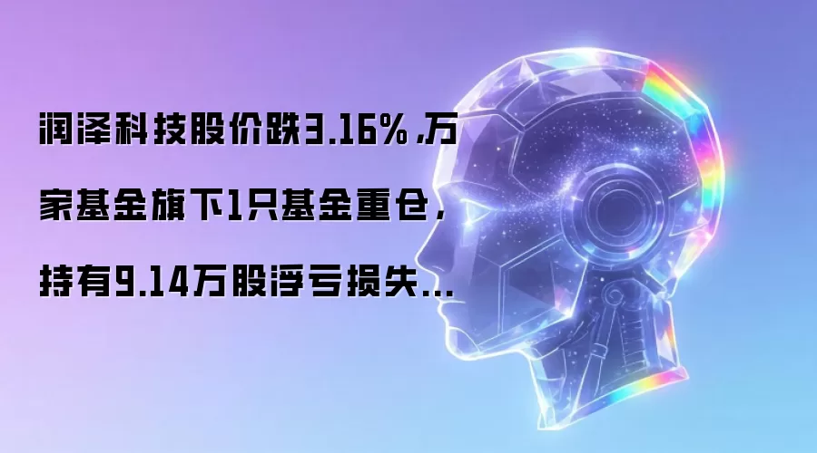 润泽科技股价跌3.16%,万家基金旗下1只基金重仓,持有9.14万股浮亏损失28.43万元