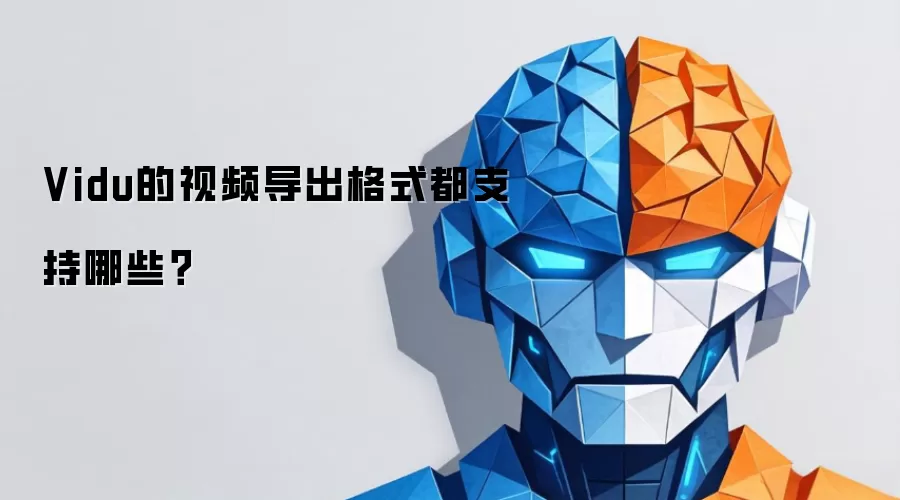 Vidu的视频导出格式都支持哪些？