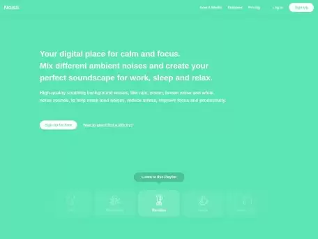 Noisli-Noisli.com 是一个提供背景噪音和环境声音的平台