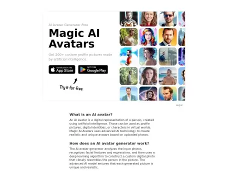 Magic AI A vatars-获得超过100个由我们的人工智能(AI)制作的个性化高质量头像