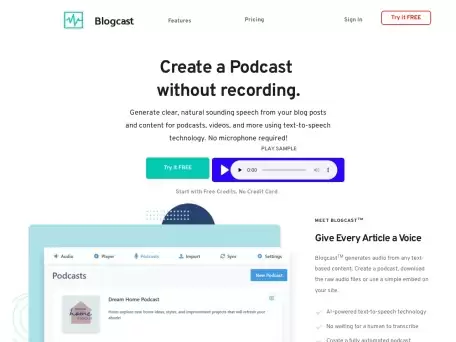 Blogcast™-BlogcastTM是一个文本转语音的工具