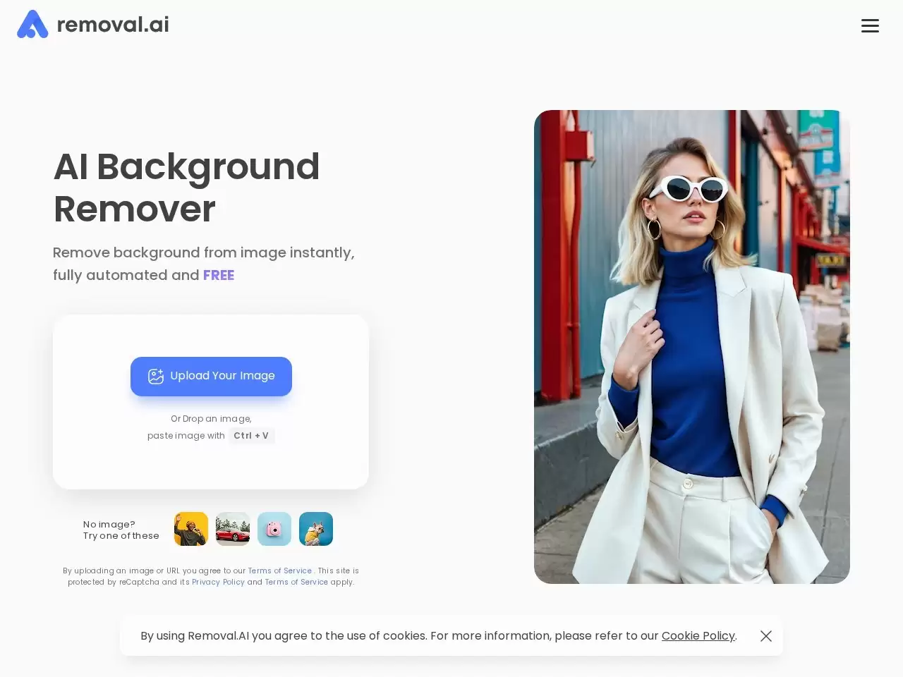 REMOVAL.AI-使用AI 技术为使用者进行图片去背工作