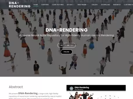 DNA-RENDERING数字人库-以人为本绘制的多样化神经数字人库