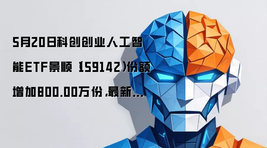 5月20日科创创业人工智能ETF景顺(159142)份额增加800.00万份,最新份额8.97亿份,最新规模12.69亿元
