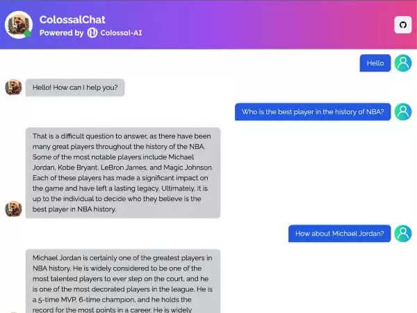 ColossalChat：Colossal-AI推出的开源版ChatGPT聊天机器人替代品