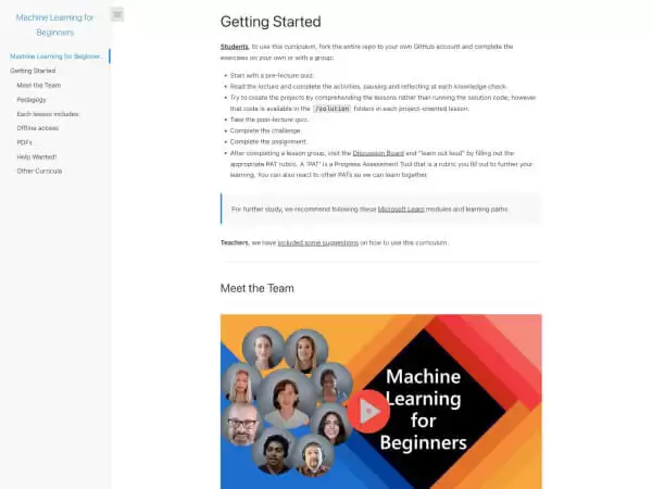 ML for Beginners-微软推出的免费开源的机器学习课程