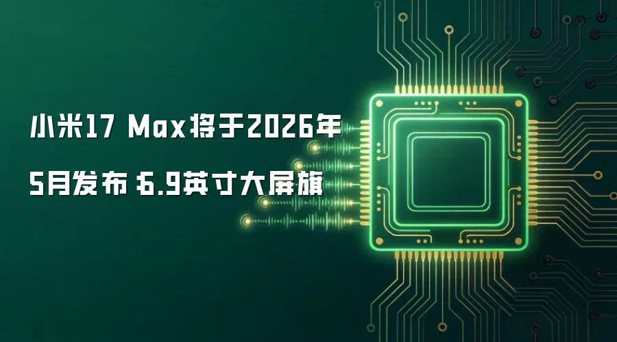 小米17 Max将于2026年5月发布：6.9英寸大屏旗