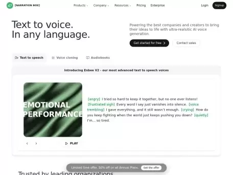Narration Box-Narration Box是一种语音合成服务