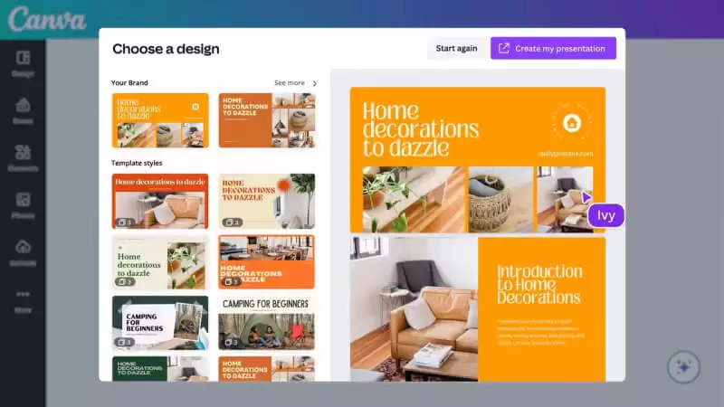 Magic Design：在线设计工具Canva推出的AI设计工具