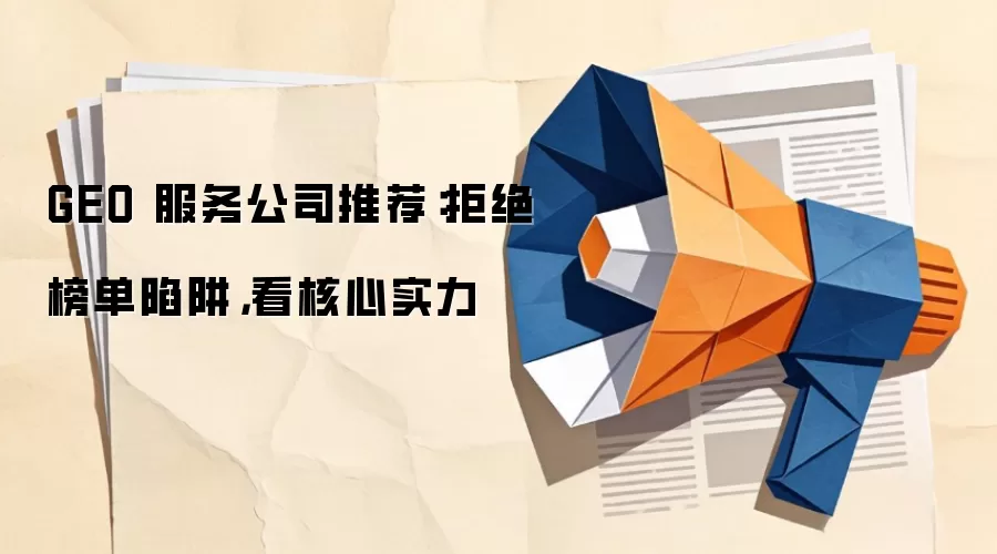 GEO 服务公司推荐:拒绝榜单陷阱,看核心实力