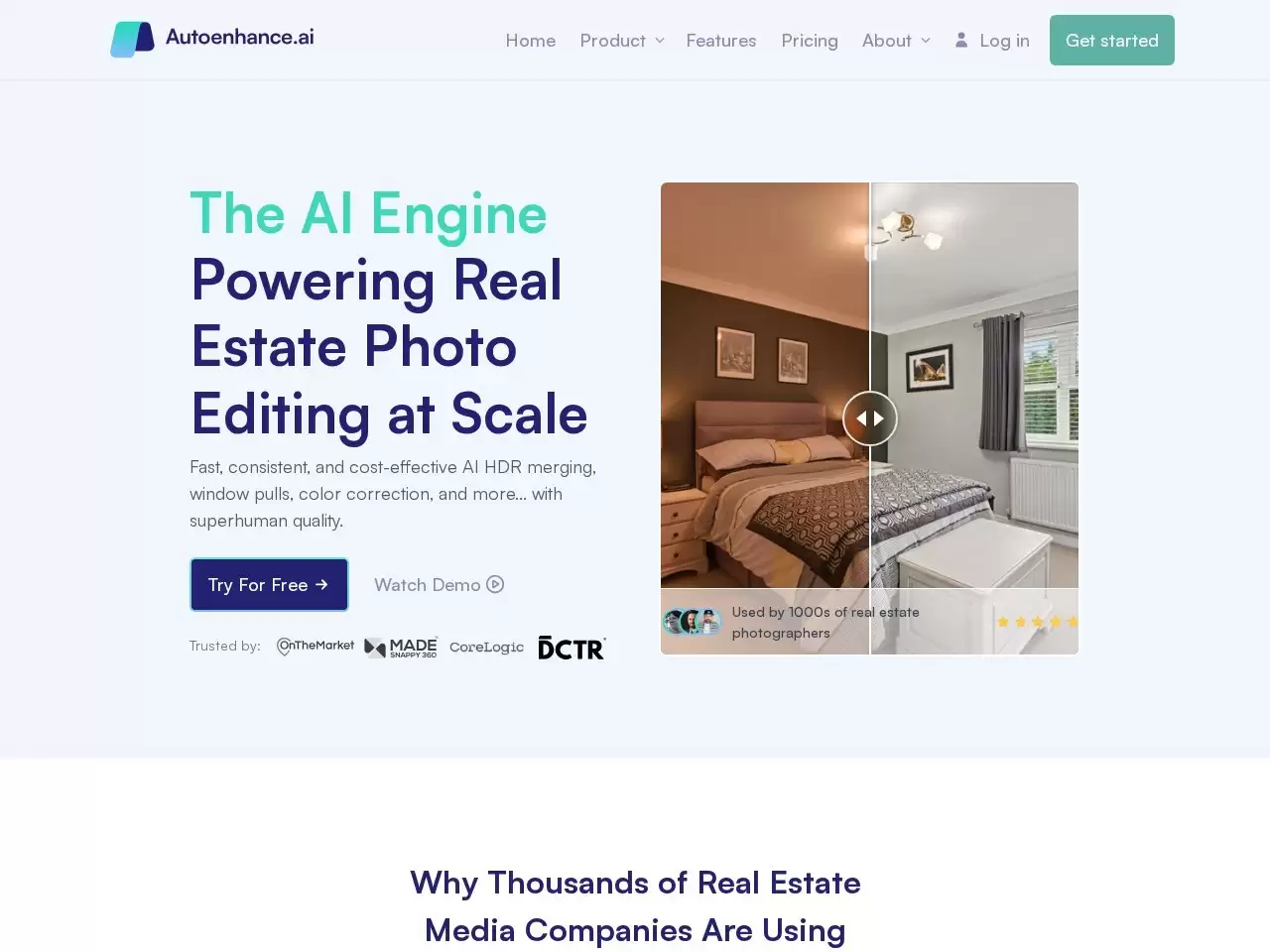Autoenhance.ai-增强您的工作流程：使用人工智能接收即时照片编辑