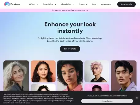 Facetune-一款在线照片和视频编辑工具
