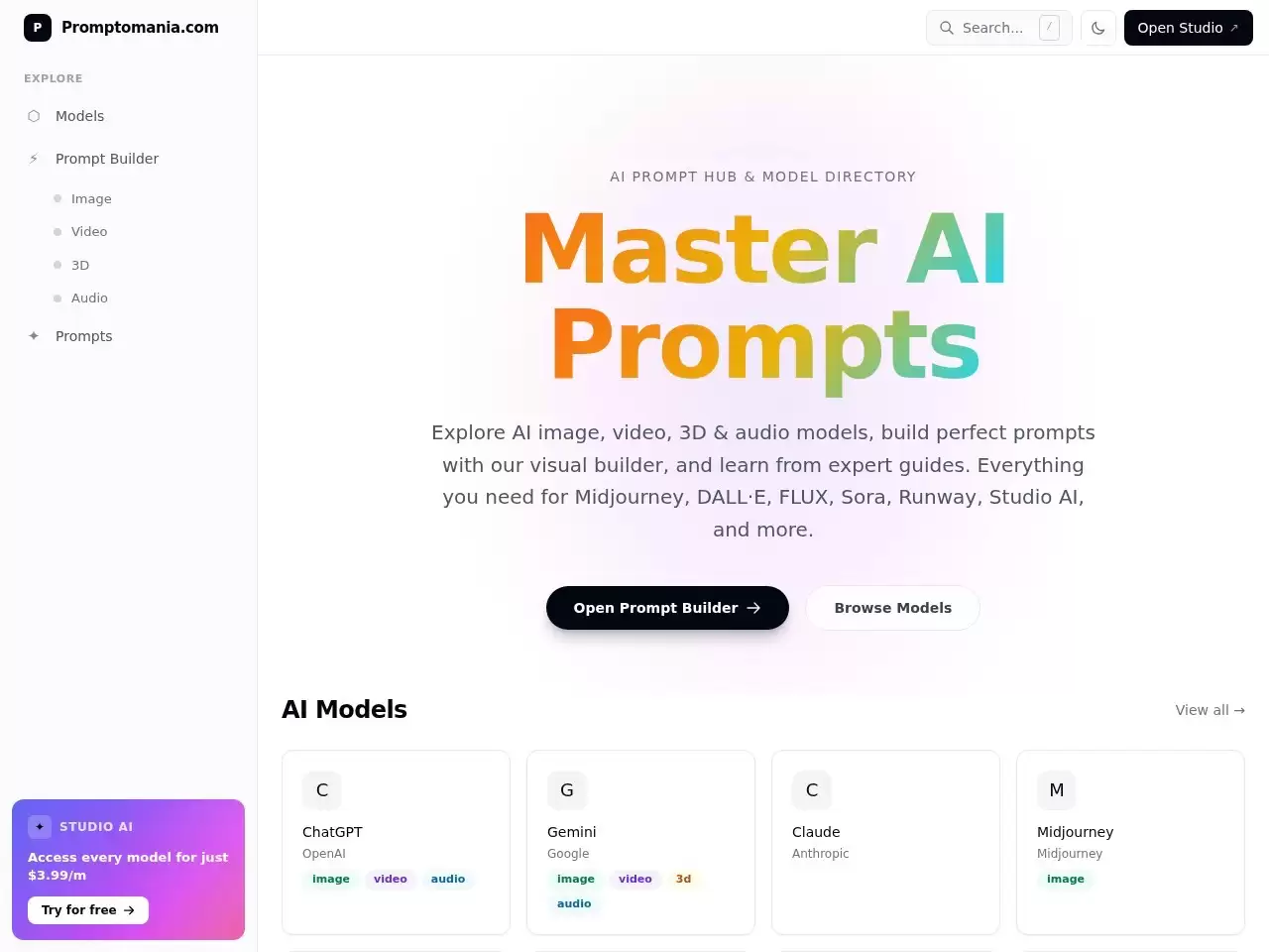 promptoMANIA-promptoMANIA AI提示生成器是一个任何人都可以使用的在线免费工具