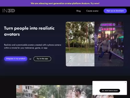 In3D-In3D把人变成逼真的化身