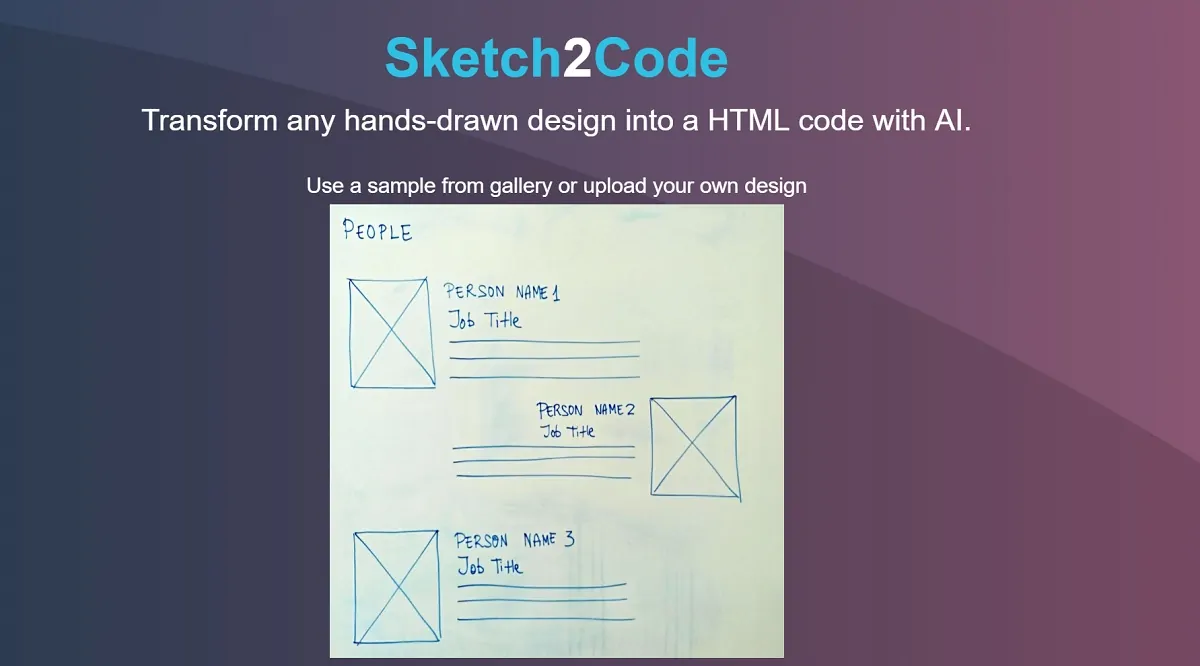 Sketch2Code：微软AI Lab推出的将手绘草图转换成HTML代码工具