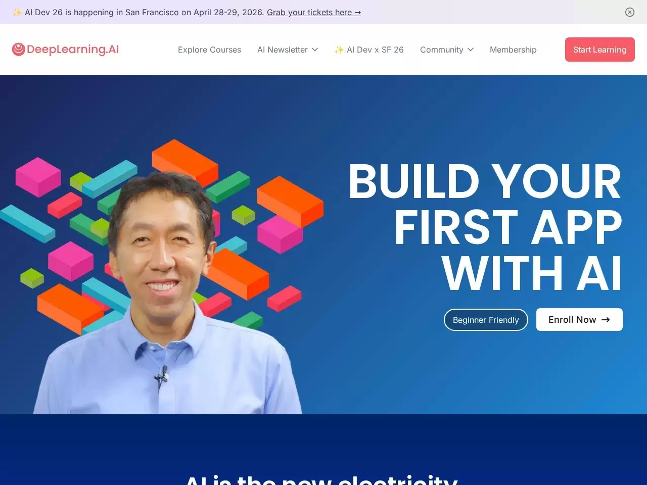 DeepLearning.AI-深度学习和人工智能学习平台