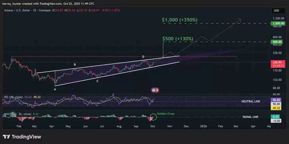 索拉纳币（Solana）价格预测：全球最大衍生品交易所盯上SOL$1,000 只是起点！