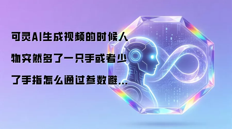 可灵AI生成视频的时候人物突然多了一只手或者少了手指怎么通过参数避免？