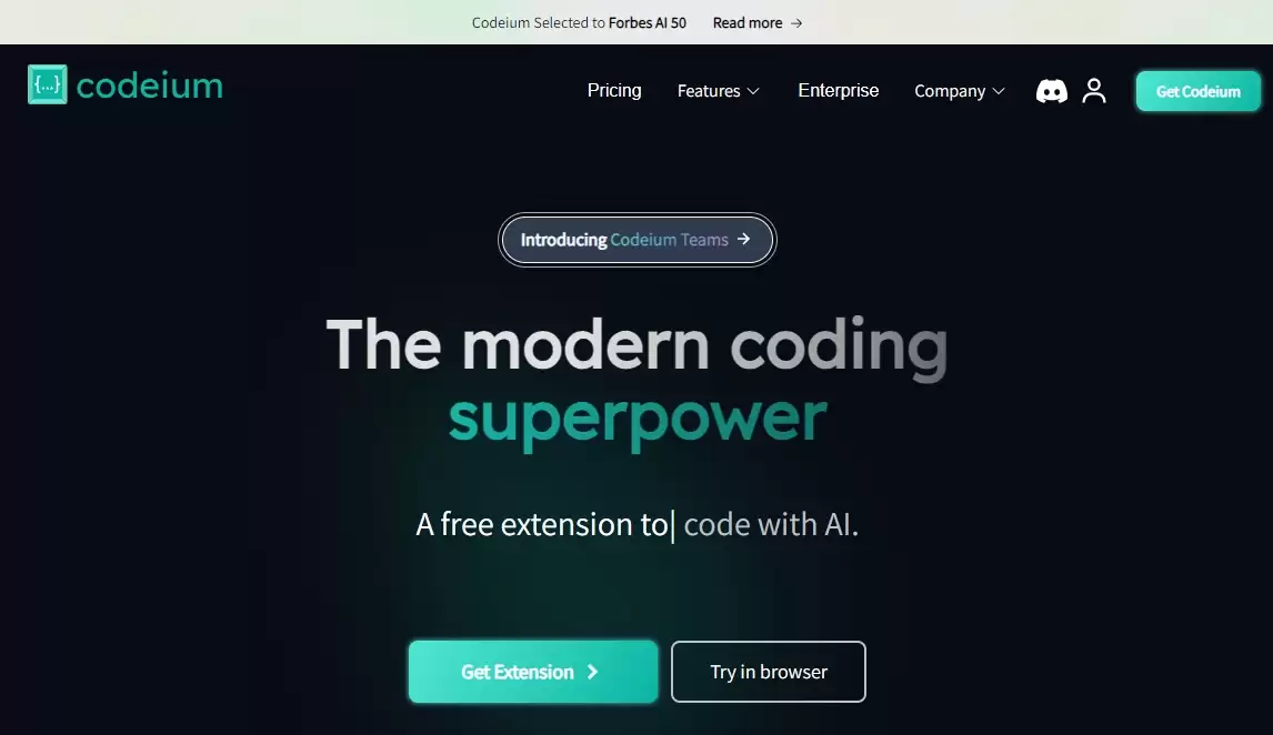 Codeium-Codeium是一款智能的代码生成工具