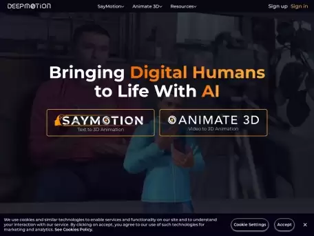 DeepMotion-DeepMotion的先行解决方案运用了最新的物理模拟、运动感知、运动图形以及人类智能技术来创造一个活灵活现的展览