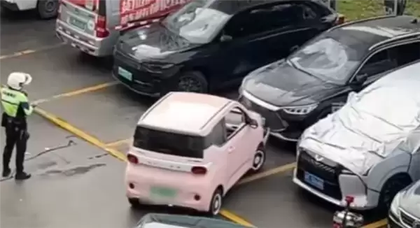 广东一男子因充电位被占 抡灭火器砸车泄愤