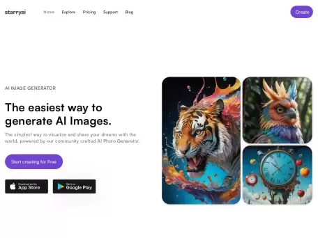 starry.ai-starry.ai只需描述您想看到的内容即可生成艺术 ?