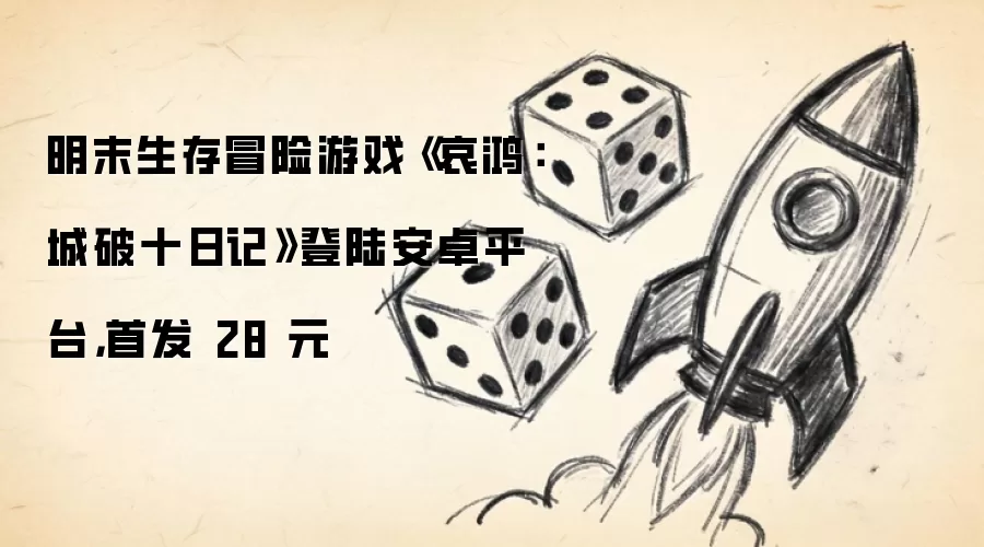明末生存冒险游戏《哀鸿:城破十日记》登陆安卓平台,首发 28 元