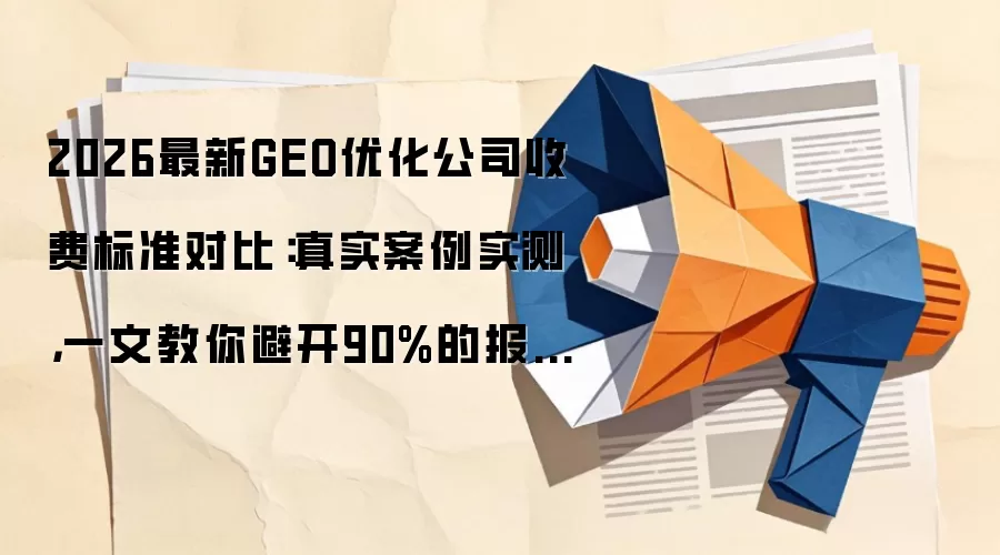2026最新GEO优化公司收费标准对比:真实案例实测,一文教你避开90%的报价坑